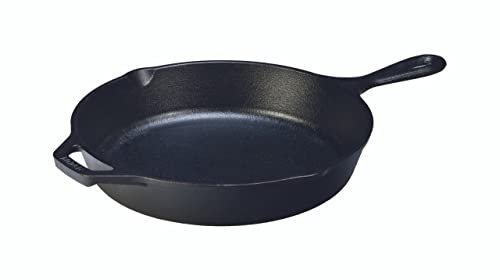 Lodge Gusseisen Bratpfanne Ø 30cm, Höhe 5cm, rund mit Griff, schwarz (1 Stück)