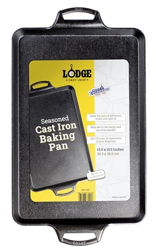 Lodge Gusseisen-Backform, 39,4 x 26,7 cm, Schwarz